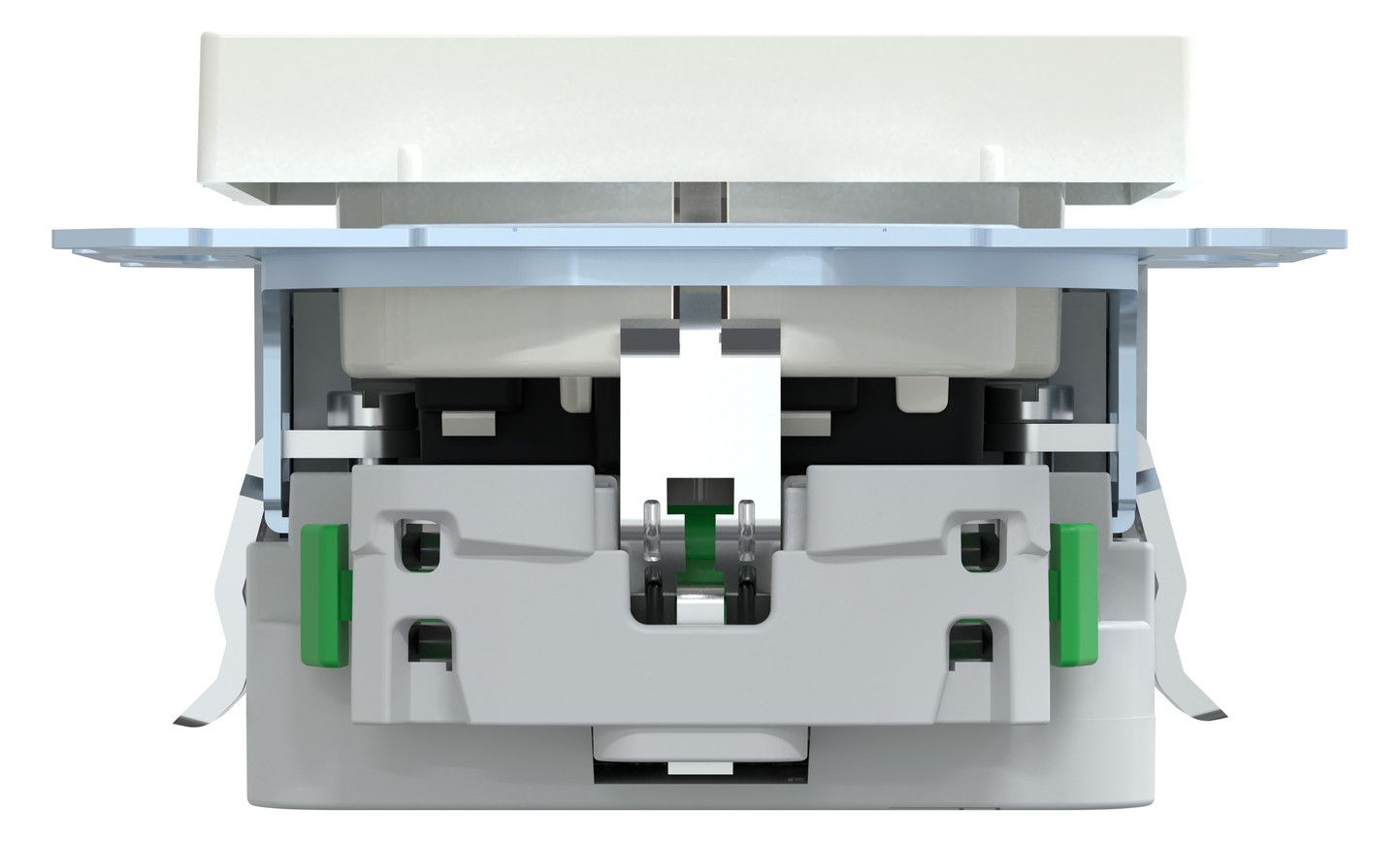 Mert MEG 2366-0319 Schuko-Steckdose m.USB Ladegerät polarweiß glänzend