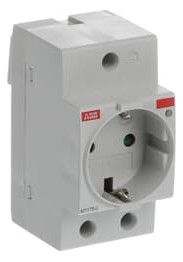 ABB M1175-L SCHUKO-Steckdose M1175-L lichtgrau, RAL 1173 m.Kontrollleuchte
