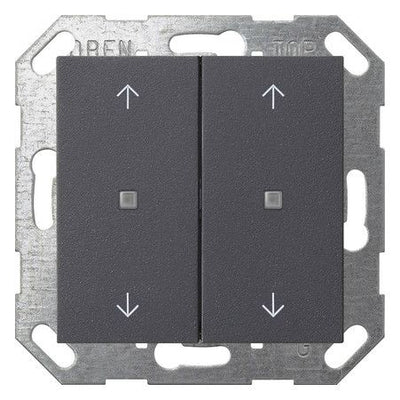 GIRA 517428 Taster Wippe 2fach Pfeile OneKNX System 55 Anthrazit