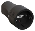 Bachmann 960.103 SCHUKO Kupplung schwarz große Ausführung robust m.Knickschutz