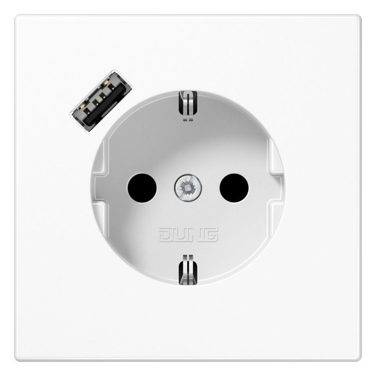 Jung LS1520-18AWW SCHUKOsteckdose m.USB Typ A