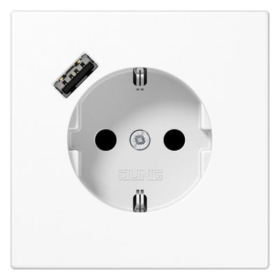 Jung LS1520-18AWW SCHUKOsteckdose m.USB Typ A
