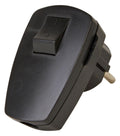 Kopp 170405009 Kunststoff Schuko Stecker m.2Pem Wippenschalter seitliche