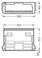 WAGO 770-320 Snap-In-Rahmen,5-polig,1,0 … 3,0mm, schwarz