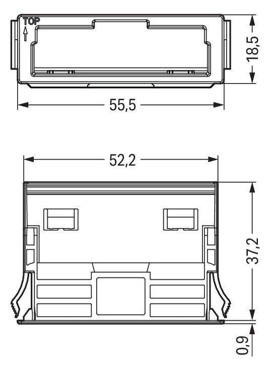 WAGO 770-320 Snap-In-Rahmen,5-polig,1,0 … 3,0mm, schwarz