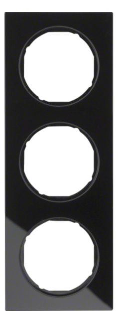 Berker 10132216 Rahmen 3fach R.3 Glas schwarz