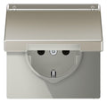 Jung ES1520NAKL SCHUKO Steckdose Klappdeckel Schriftfeld LS Edelstahl