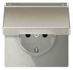 Jung ES1520NAKL SCHUKO Steckdose Klappdeckel Schriftfeld LS Edelstahl