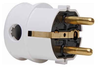 Kopp 178502007 Kunststoff Schuko Winkelstecker 2 Schukos.f.Kabel bis 3x1