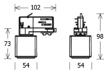 LTS ST-ZSCHUKO/4230V schwarz Anbau-Stromschiene Steckdosenadapter
