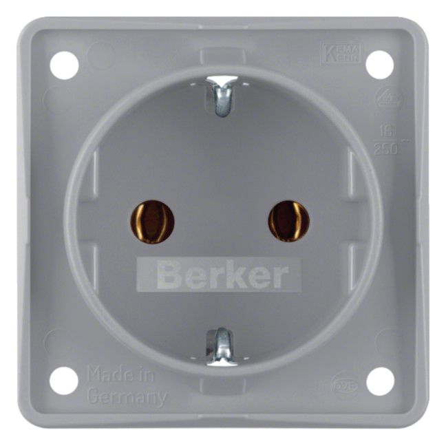 Berker 947782506 Steckdose SCHUKO Integro grau matt