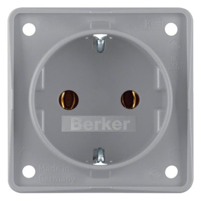 Berker 947782506 Steckdose SCHUKO Integro grau matt