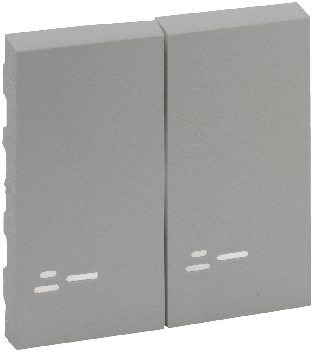 Legrand 864308 Wippe Serienschalter beleuchtet Niloe Step Aluminium