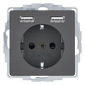 Berker 48036086 Steckdose SCHUKO/USB Q.x anthr.samt