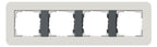 GIRA 0214421 Abdeckrahmen 4fach E3 Hellgrau/Anthrazit Soft-Touch