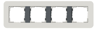 GIRA 0214421 Abdeckrahmen 4fach E3 Hellgrau/Anthrazit Soft-Touch
