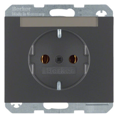 Berker 47397006 Steckdose SCHUKO m.B-feld K.1 anthrazit matt