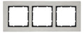 Berker 10233606 Rahmen 3fach waagerecht B.7 Edelstahl/anthrazit
