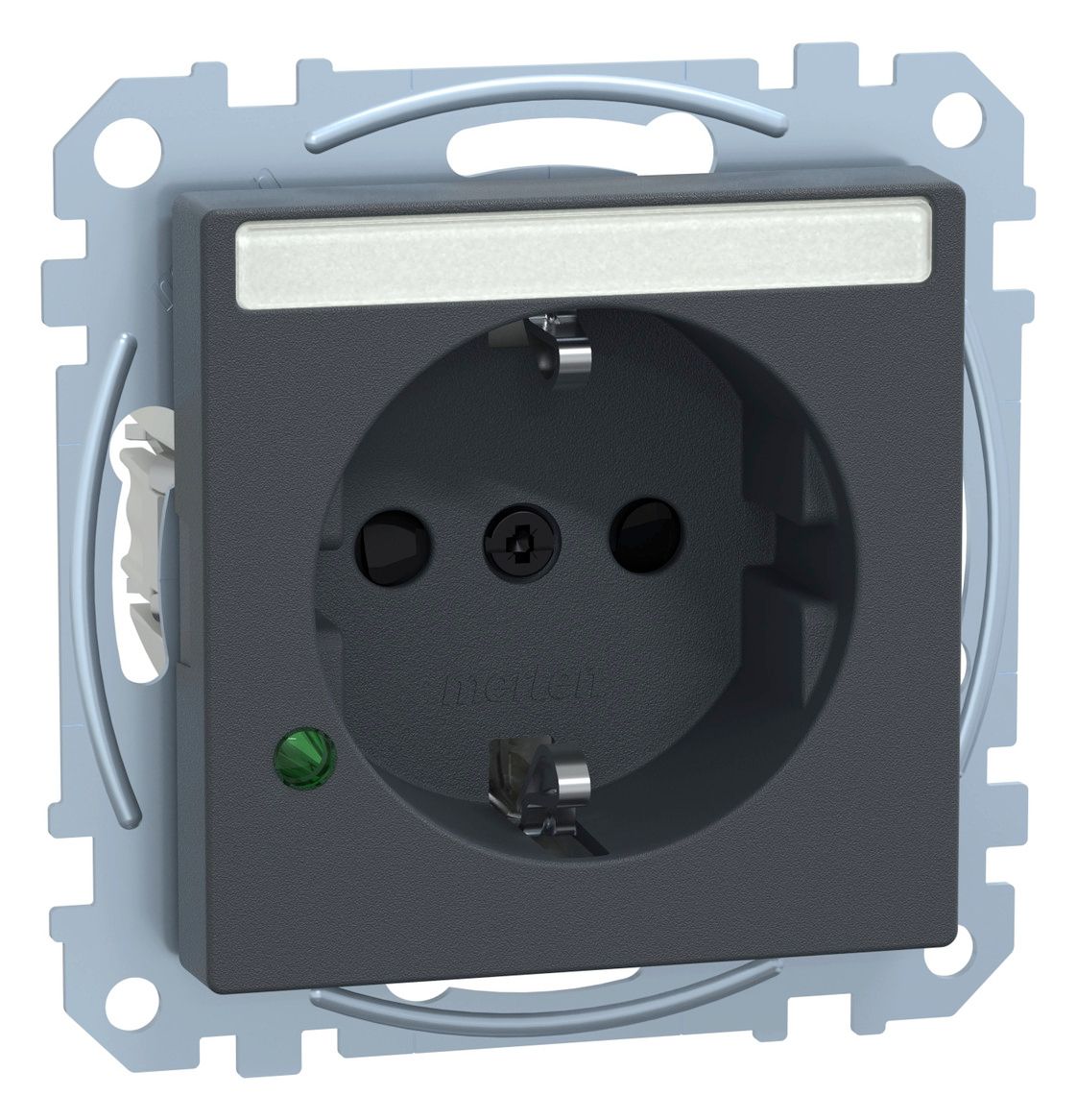 Mert MEG 2305-0414 SCHUKO-Steckdose BRS m.ÜSS+Schriftfeld StK anthrazit System M