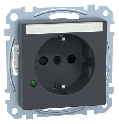 Mert MEG 2305-0414 SCHUKO-Steckdose BRS m.ÜSS+Schriftfeld StK anthrazit System M