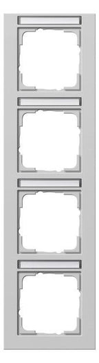 GIRA 111437 Abdeckrahmen 4fach senkrecht BSF E2 Grau matt