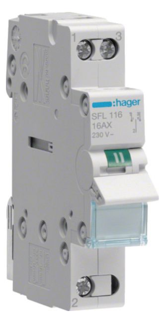 Hager SFL116 Wechselschalter 16A 1Wechsler 230VAC 1PLE