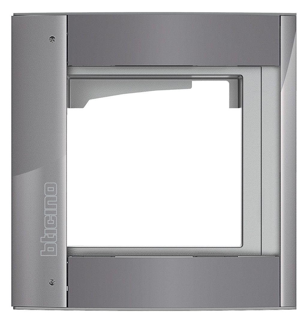 BTicino 350213 Abdeckrahmen 1M m.Träger f.Türstation SFERA Aluminium Allstreet