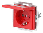 BJ 20 EUKB-917 SCHUKO Steckdose Klappdeckel Bs rot Busch-balance SI