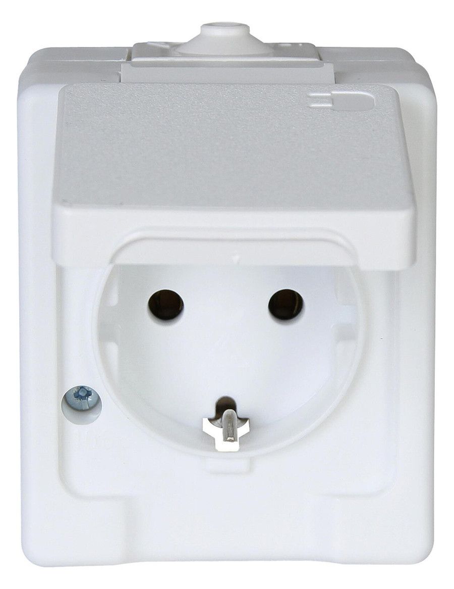 Kopp 100602003 STANDARD Schuko Steckdose m.Klappd.arktisweiß