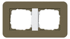 GIRA 0212416 Abdeckrahmen 2fach E3 Umbra/Reinweiß glänzend Soft-Touch