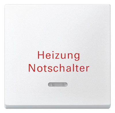 Mert 431819 Wippe m.Kontrollfenster+ Aufd. Heizungsnot polarweiß System M