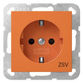 GIRA 4453109 SCHUKO-Steckdose m.Shutter ZSV System 55 Orange glänzend