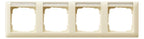 GIRA 109401 Abdeckrahmen 4fach waager. BSF Standard 55 Cremeweiß glänzend