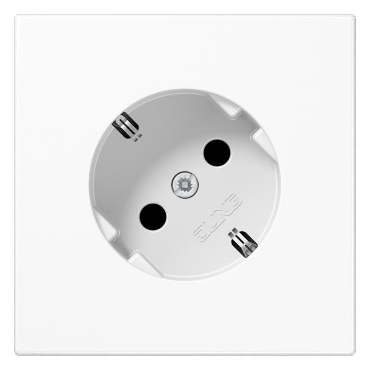 Jung LS520-45NWW SCHUKO Steckdose 45° o.Kralle alpinweiß