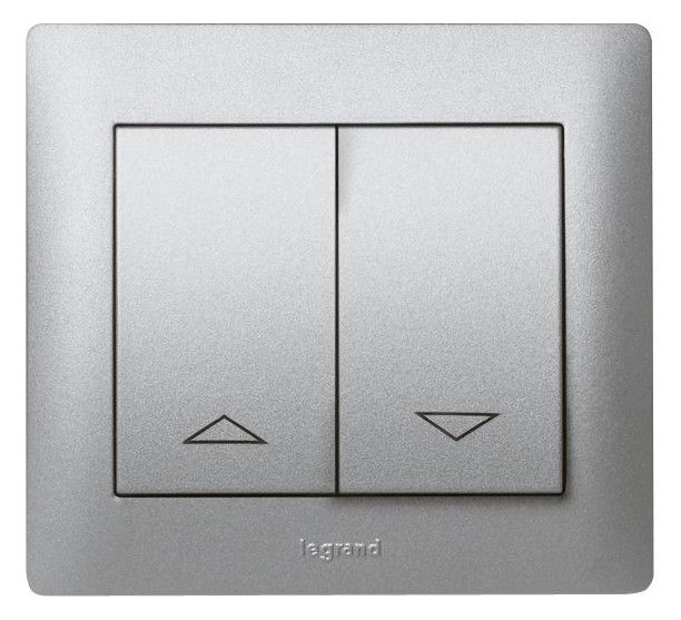 Legrand 771314 Wippe m.aufgedruckten Pfeilsymbolen soft Aluminium