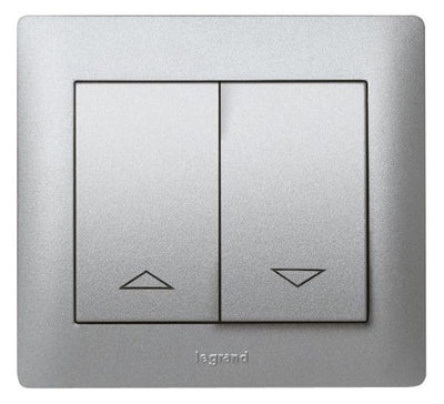 Legrand 771314 Wippe m.aufgedruckten Pfeilsymbolen soft Aluminium