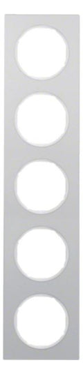 Berker 10152274 Rahmen 5fach R.3 Alu/polarweiß