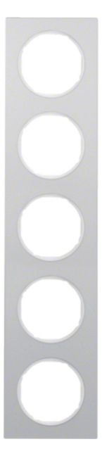 Berker 10152274 Rahmen 5fach R.3 Alu/polarweiß