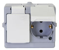 Kopp 130248006 STANDARD Schuko Steckdose m.Klappd.2f waagerecht grau