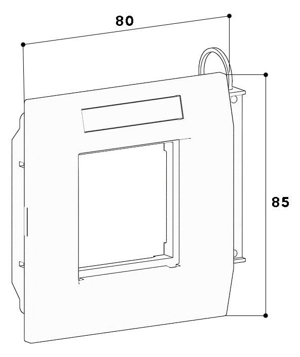GGK 4683 Adapterrahmen 1-fach AR-1H-9010 frontrastend BR/BRA/BRS R:45 alpinweiß