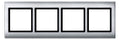 Mert 400460 AQUADESIGN-Rahmen 4fach aluminium