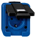 Mert 279091 SCHUKO-Steckdose blau m.Informationsfeld SCHLAGFEST