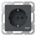 GIRA 445828 SCHUKO-Steckdose Aufdruck EDV System 55 Anthrazit