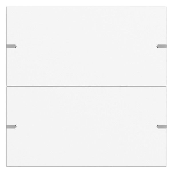 GIRA 5022927 Wippenset 2fach Tastsensor4 TS4 Aluminium Reinweiß seidenmatt (lack)