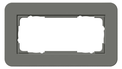GIRA 1002423 Abdeckrahmen 2f o.Mittelst. E3 Dunkelgrau/Anthrazit Soft-Touch