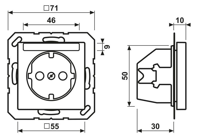 Jung A 1520 BFKINA GN SCHUKO-Steckdose 16A 250V Berührungs.- schutz SF bruchs.