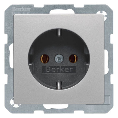 Berker 41436084 Steckdose SCHUKO m.Liftklemmen Q.1/Q.3 alu samt lackiert
