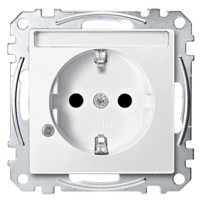 Mert MEG 2303-0419 SCHUKO-Steckdose BRS Ko.+Schriftfeld StK polarweiß System M