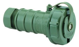 Bals 7424 Schuko-Kupplung TN 16A 3p IP68 bronzegrün belg./franz.