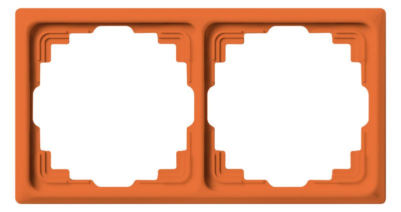 Jung CD582KO Rahmen 2fach f.Kabel-Kanal orange